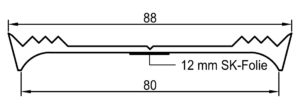Auflagedichtung, 80 mm, selbstklebend